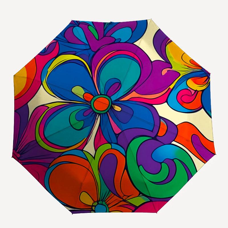 1PC Floral Mandala Automatic Folding Umbrella Automatic Open/Close, Automatic Folding, 8-Rib Durable Frame, Portable Travel Umbrella S10713
1PC Floral Mandala Automatic Folding Umbrella Automatic Open/Close, Automatic Folding, 8-Rib Durable Frame, Portable Travel Umbrella S10713