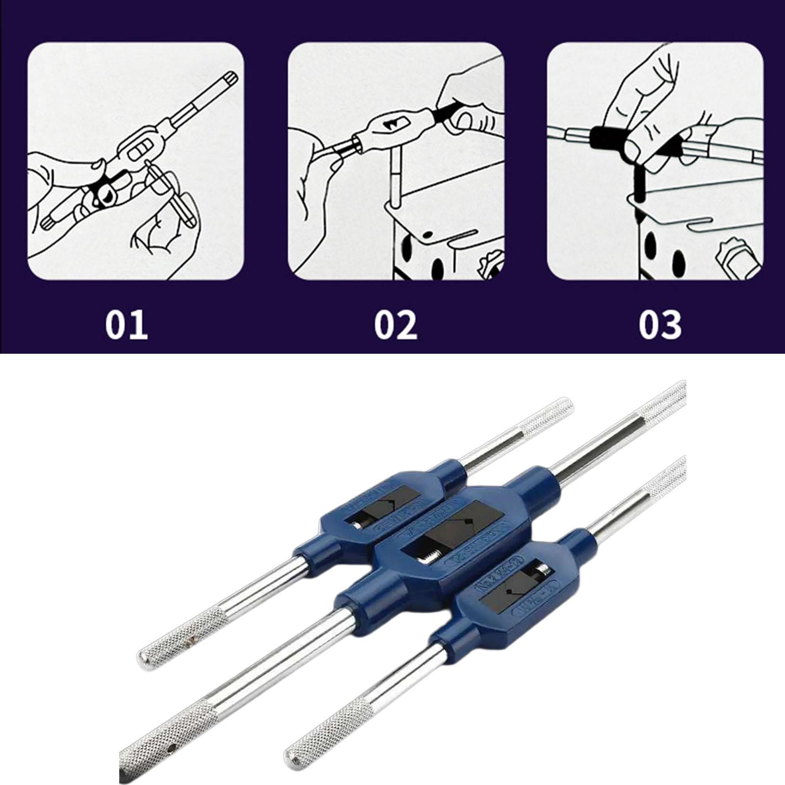 1Pcs Adjustable Hand Tap Wrench Holder for Taps and Die Set M1-M8 M1-M10 M1-M12 M4-M12 M5-M20 M9-M27 10
1Pcs Adjustable Hand Tap Wrench Holder for Taps and Die Set M1-M8 M1-M10 M1-M12 M4-M12 M5-M20 M9-M27 10