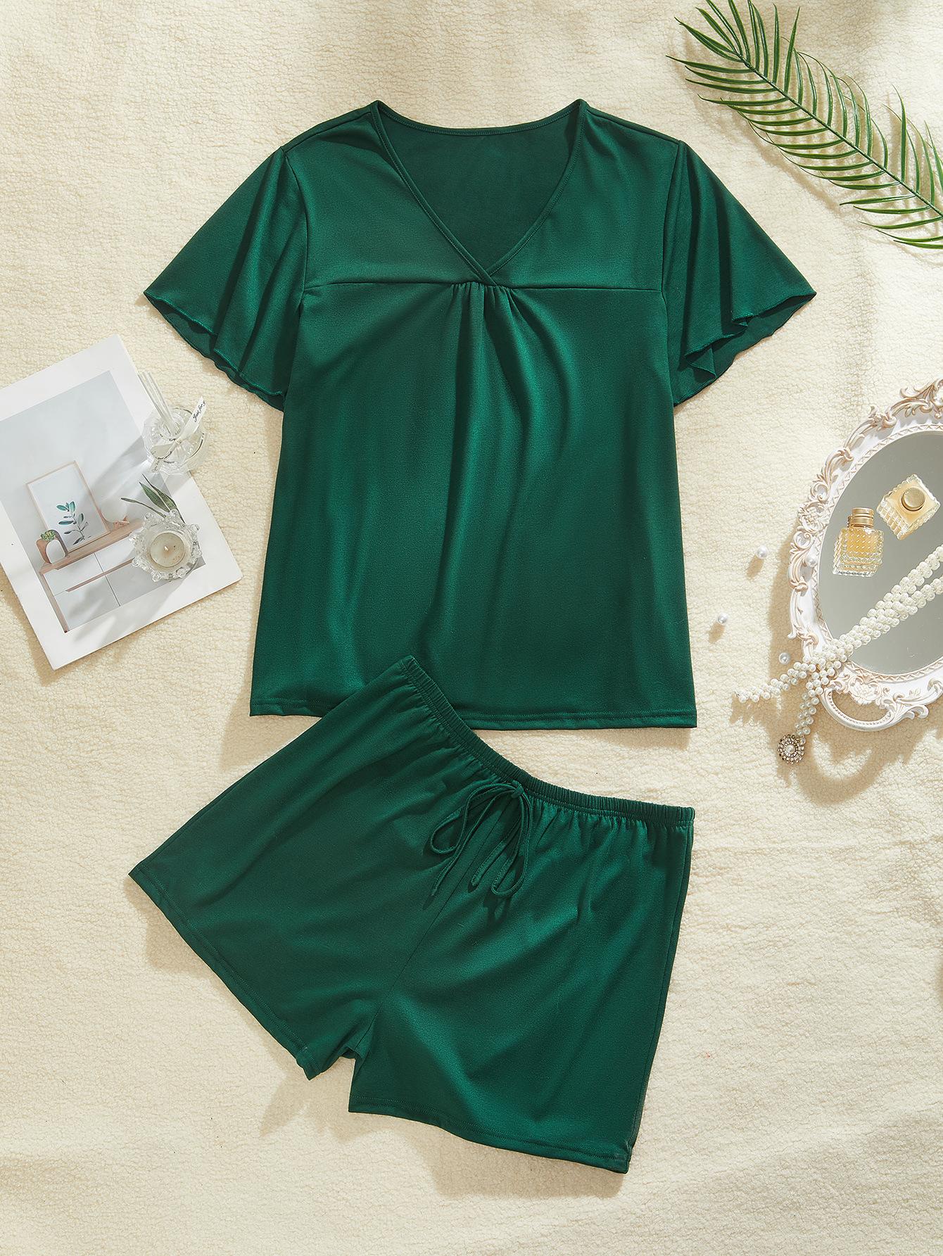 Explosive i n s style short sleeves green, comfortable, shorts shorts, Hong Kong style, summer season, women s clothing XL темно-зелений колір
Explosive i n s style short sleeves green, comfortable, shorts shorts, Hong Kong style, summer season, women s clothing XL темно-зелений колір