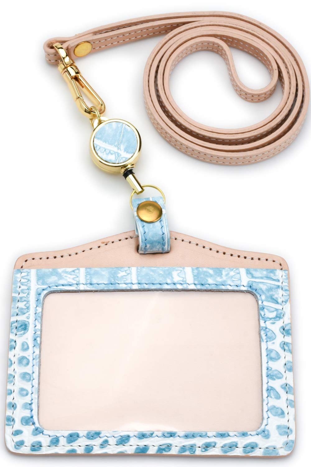 Factory Zenzakura Genuine Leather ID Card Holder with Reel, Pass Case for Women, ID Case, Commuter Pass Case, Employee ID Holder (Blue)
Factory Zenzakura Genuine Leather ID Card Holder with Reel, Pass Case for Women, ID Case, Commuter Pass Case, Employee ID Holder (Blue)