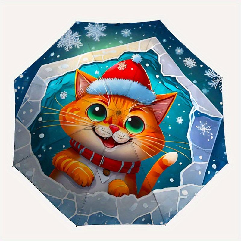 1pc Christmas Kitty Automatic Open/Close Umbrella, Portable Folding umbrella for Everyday Use yy250826017
1pc Christmas Kitty Automatic Open/Close Umbrella, Portable Folding umbrella for Everyday Use yy250826017
