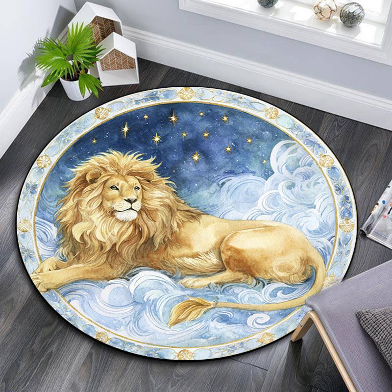 Lion Waves Stars Round Area Rug,Carpet Rug for Living Room Bedroom Sofa Playroom Decor,Non-slip Floor Mat 80cmx80cm
Lion Waves Stars Round Area Rug,Carpet Rug for Living Room Bedroom Sofa Playroom Decor,Non-slip Floor Mat 80cmx80cm