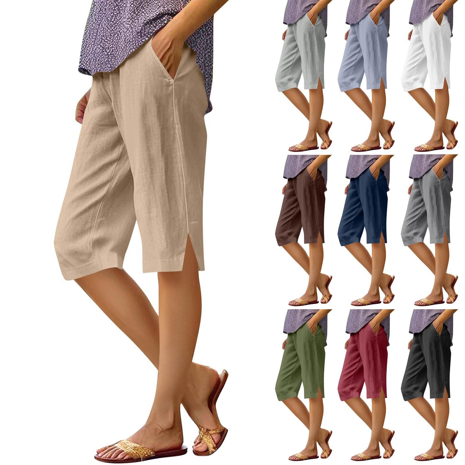 Women s High Waist Solid Color Casual Trousers Workout Pants 1/2 Shorts L армия зеленый
Women s High Waist Solid Color Casual Trousers Workout Pants 1/2 Shorts L армия зеленый