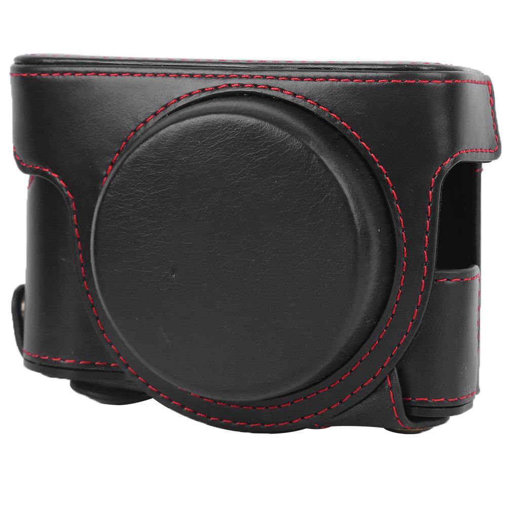 Кожаный защитный чехол для камеры с плечевым ремнем для Canon G7XII G7XIII Digital чёрный