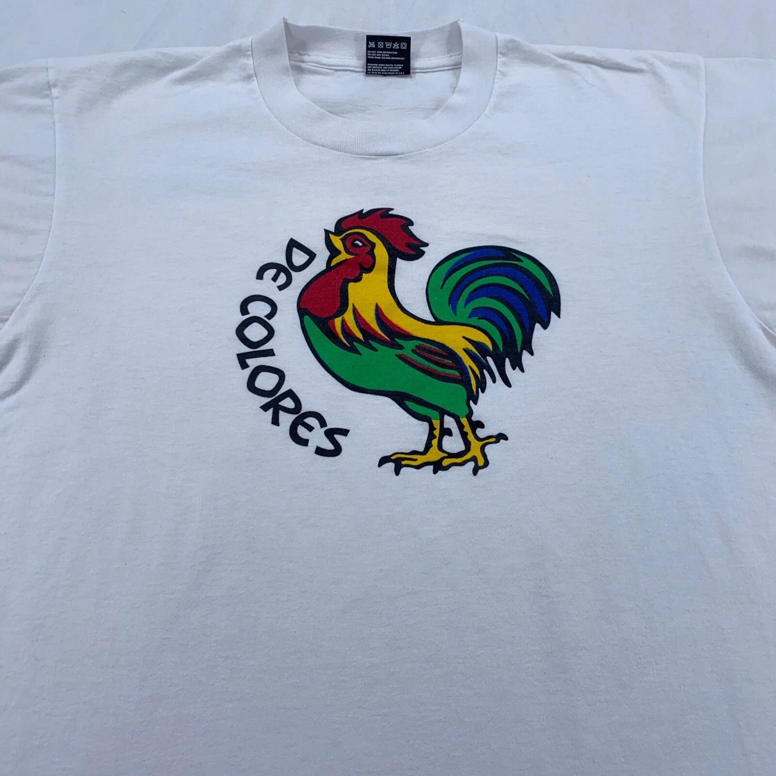 vintage 90s DE COLORES ROOSTER CHICKEN T-Shirt MEDIUM/LARGE spanish folk song S
vintage 90s DE COLORES ROOSTER CHICKEN T-Shirt MEDIUM/LARGE spanish folk song S