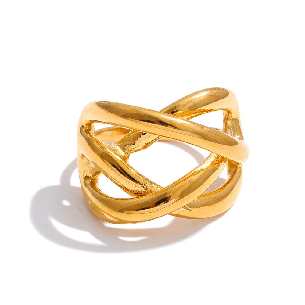Yhpup Adjustable Stainless Steel Geometric Hollow Golden Ring 18K Gold Color PVD Plated Daily Cast Technology Casual Jewelry resizable
Yhpup Adjustable Stainless Steel Geometric Hollow Golden Ring 18K Gold Color PVD Plated Daily Cast Technology Casual Jewelry resizable