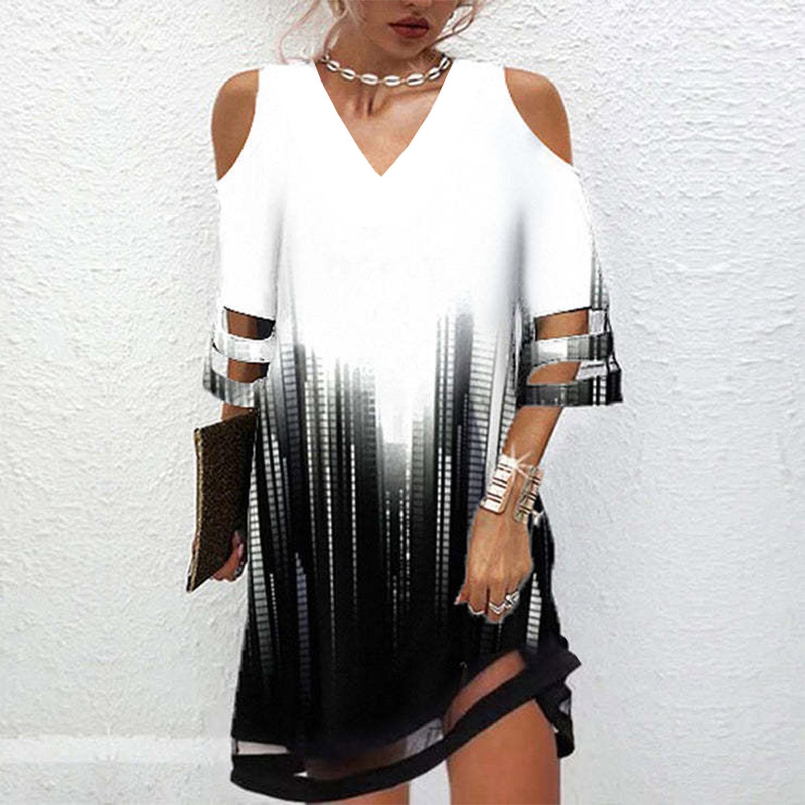 Women Spring Casual Dresses Boho V Neck 3/4 Sleeve Beach A-Line Midi Dress XL білий
Women Spring Casual Dresses Boho V Neck 3/4 Sleeve Beach A-Line Midi Dress XL білий