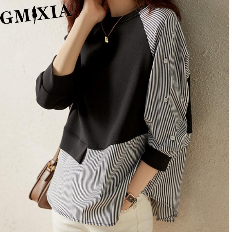 GMXIA Женская повседневная блузка-пуловер с длинным рукавом в полоску S чёрный
GMXIA Женская повседневная блузка-пуловер с длинным рукавом в полоску S чёрный