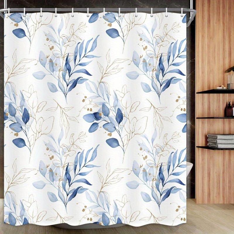 1Pc Modern Blue And White Watercolor Shower Curtain Set - Botanical Floral Pattern, Polyester Fabric, Modern Bathroom Decor W60H190(CM)-1 Pcs
1Pc Modern Blue And White Watercolor Shower Curtain Set - Botanical Floral Pattern, Polyester Fabric, Modern Bathroom Decor W60H190(CM)-1 Pcs