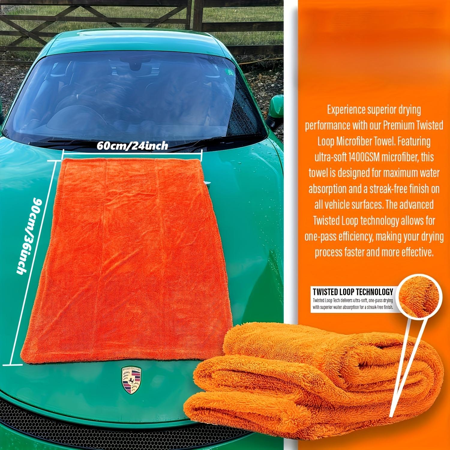 XXL Large Car Cleaning Towel - Super Absorbent Durable Velvet Microfiber Fabric, Suitable for Vehicle Detailing, Bright Orange
XXL Large Car Cleaning Towel - Super Absorbent Durable Velvet Microfiber Fabric, Suitable for Vehicle Detailing, Bright Orange