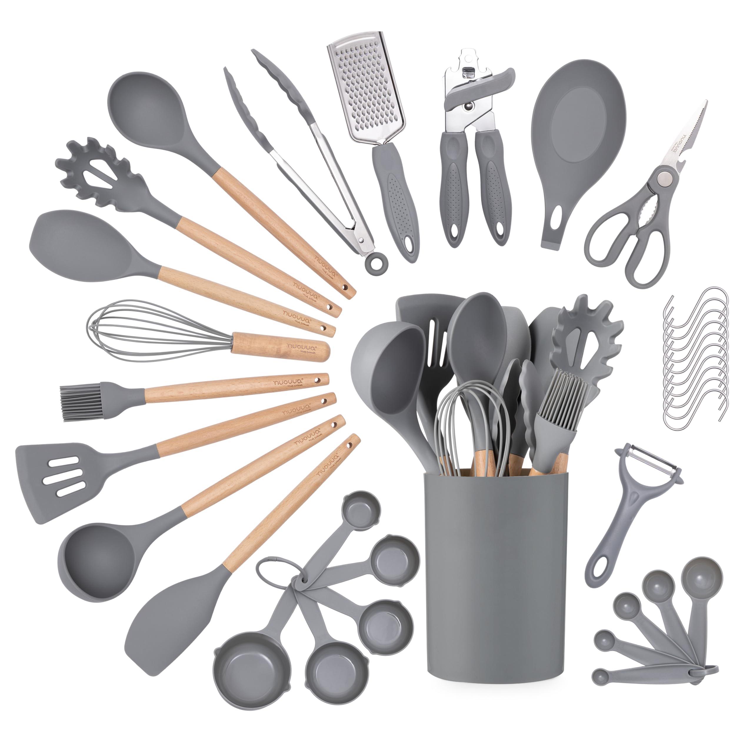 35 Pcs Silicone Utensils Set Non-Stick Cookware Spatula Shovel Egg Beaters Wooden Handle Kitchenware Home Kitchen Cooking Tools
35 Pcs Silicone Utensils Set Non-Stick Cookware Spatula Shovel Egg Beaters Wooden Handle Kitchenware Home Kitchen Cooking Tools