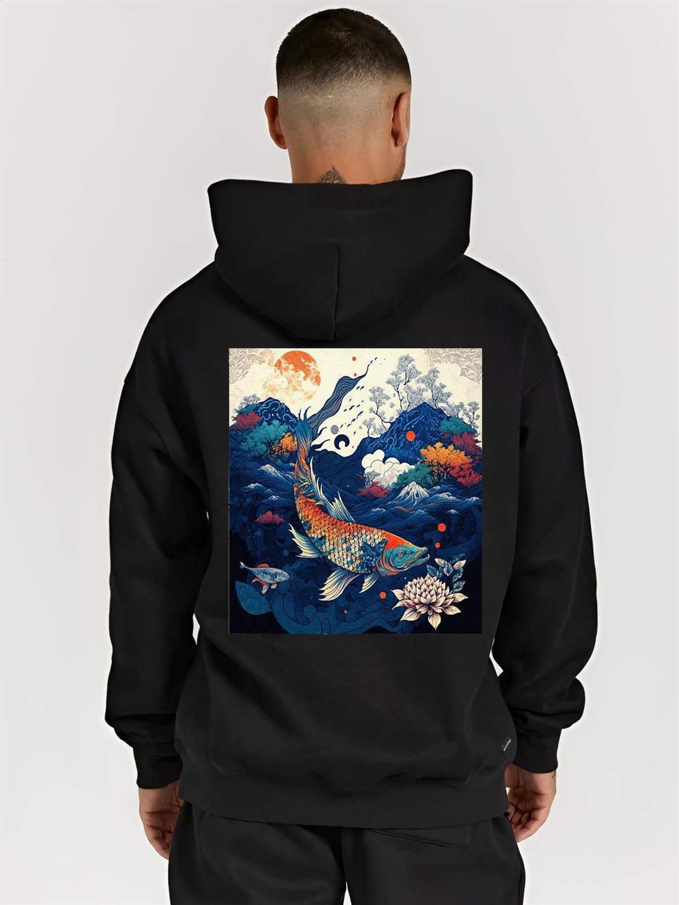 Мужская толстовка с капюшоном с принтом японского самурая и рыбы кои - Дизайн в стиле аниме с самурайским искусством и цветущей сакурой 3XL
Мужская толстовка с капюшоном с принтом японского самурая и рыбы кои - Дизайн в стиле аниме с самурайским искусством и цветущей сакурой 3XL