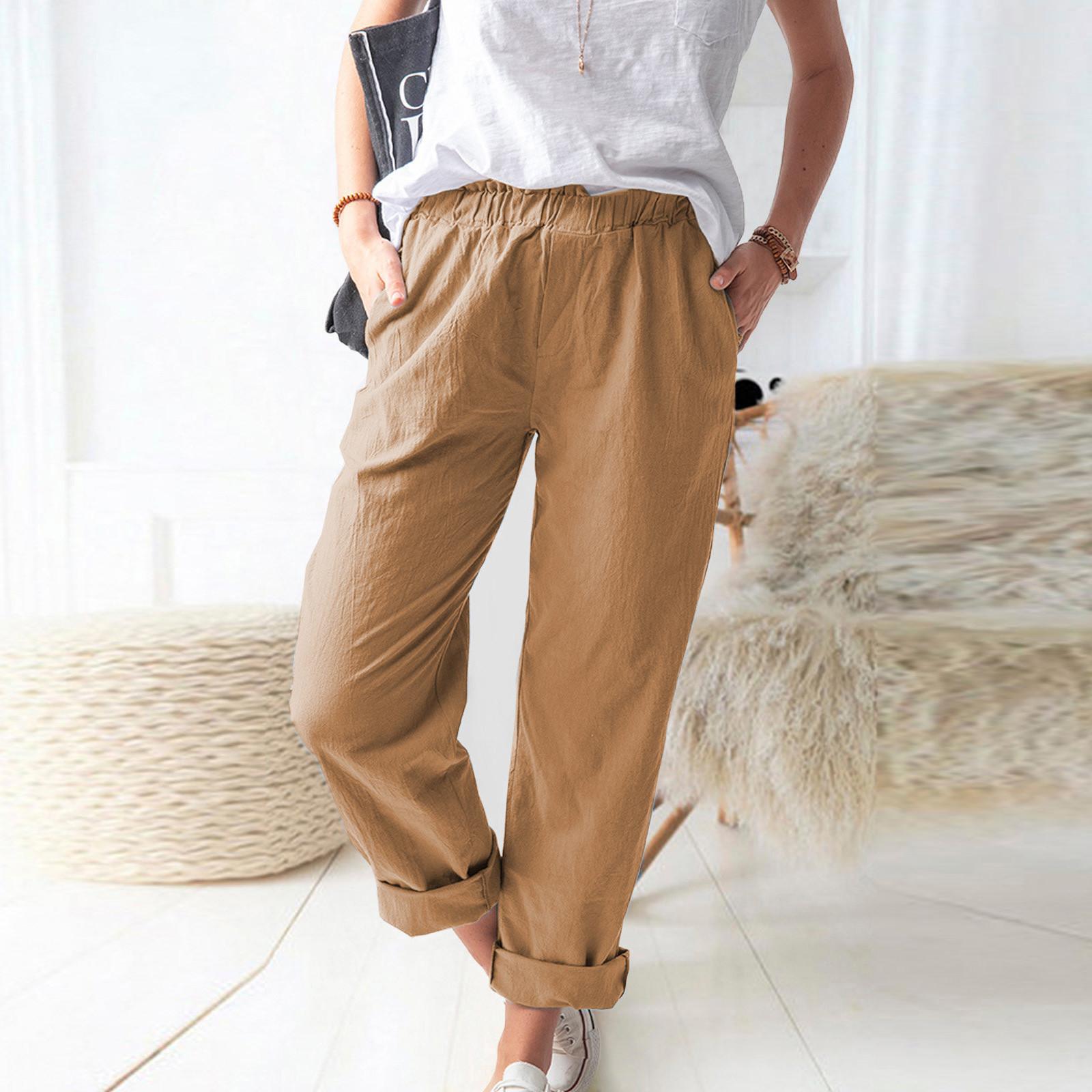 Women s Cotton Linen Elastic Waist Casual Straight Trousers Long Pants L помаранчевий
Women s Cotton Linen Elastic Waist Casual Straight Trousers Long Pants L помаранчевий