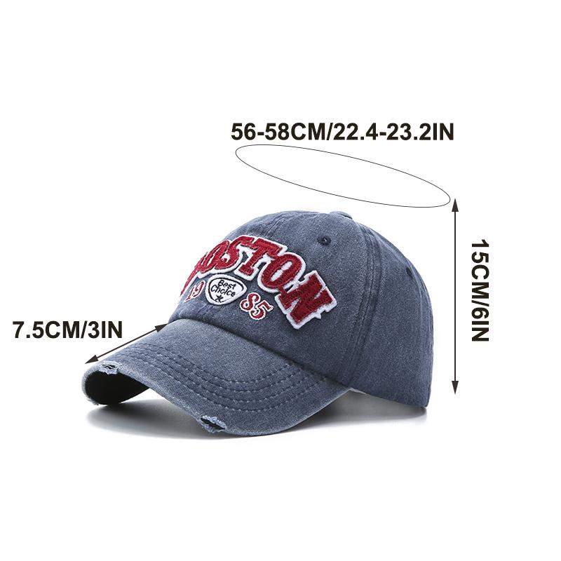 Baseball Cap Retro-style Sun Hat Washed Denim Spring Autumn Baseball Cap BOSTON Embroidery Cap Hip Hop Fitted Cap
Baseball Cap Retro-style Sun Hat Washed Denim Spring Autumn Baseball Cap BOSTON Embroidery Cap Hip Hop Fitted Cap