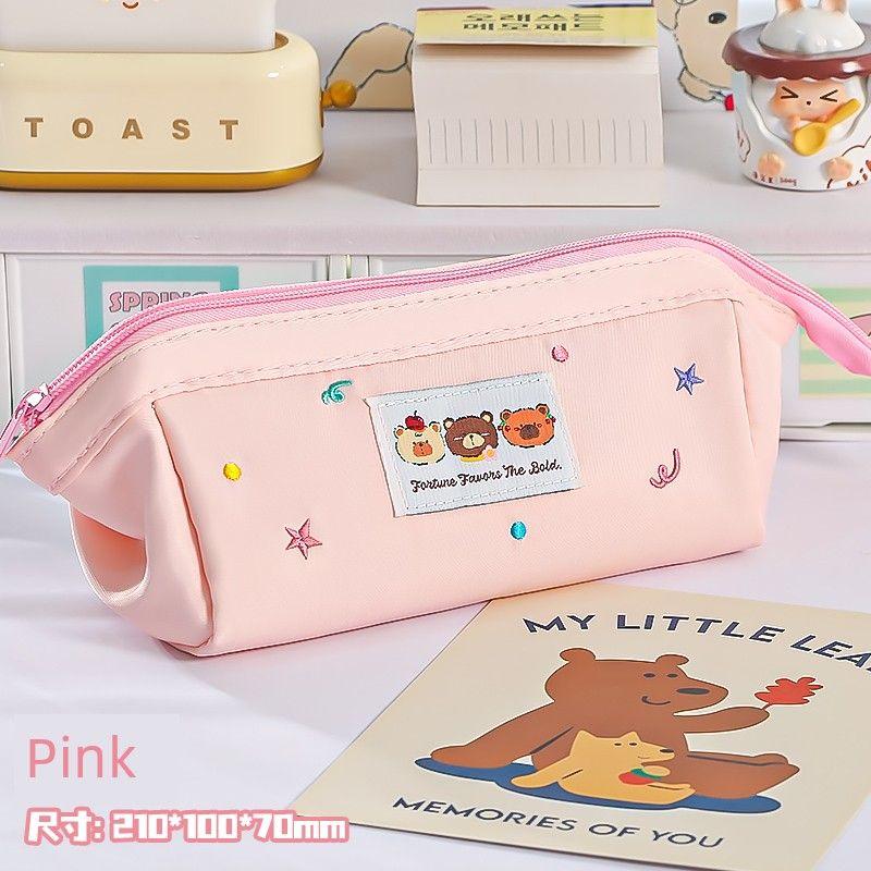 Grade Three Class Two Three Bears Embroider Pencil Case INS Style Good-looking Student Large Capacity Stationery Cosmetics Bag Pencil Box Pink
Grade Three Class Two Three Bears Embroider Pencil Case INS Style Good-looking Student Large Capacity Stationery Cosmetics Bag Pencil Box Pink