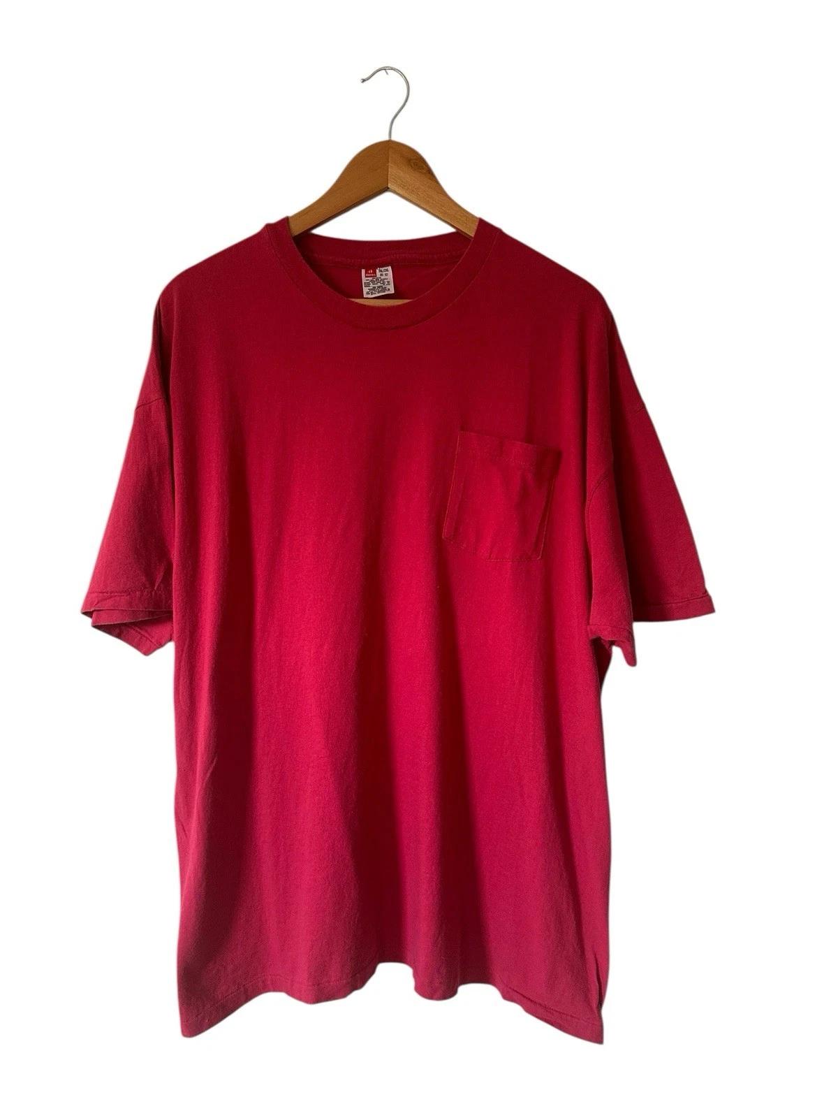 Vintage Hanes Blank Pocket T Shirt Men’s XL Pink USA Single Stitch 4XL
Vintage Hanes Blank Pocket T Shirt Men’s XL Pink USA Single Stitch 4XL