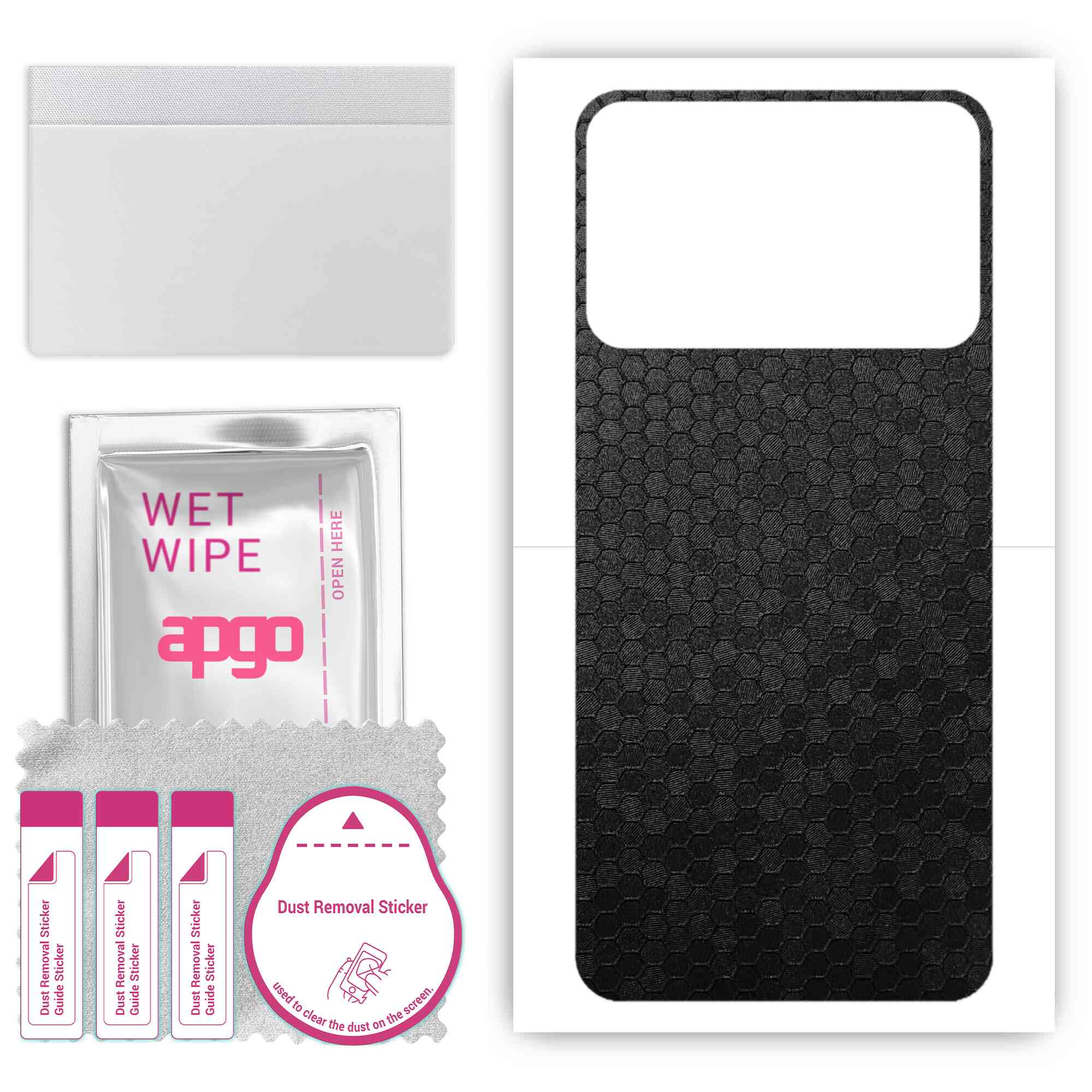 apgo Protective Skin Sticker for the back compatible with Realme V30, Wrap Film, Foil, Vinyl - Pattern Black Honeycomb
apgo Protective Skin Sticker for the back compatible with Realme V30, Wrap Film, Foil, Vinyl - Pattern Black Honeycomb