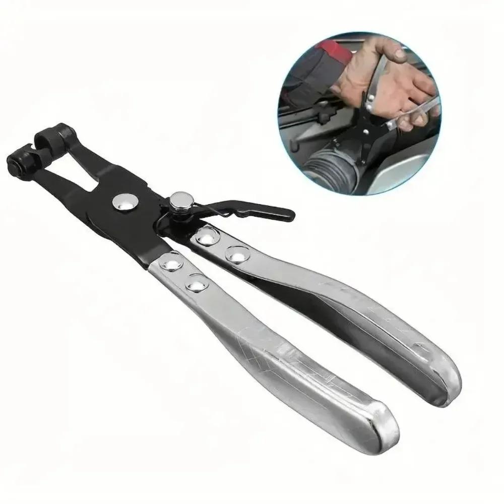 Bendable Hose Clamp Pliers for Auto Hose Bundle Removal - Swivel Drive Jaw Locking Tool for Ring-Type Flat-Band Clamps
Bendable Hose Clamp Pliers for Auto Hose Bundle Removal - Swivel Drive Jaw Locking Tool for Ring-Type Flat-Band Clamps