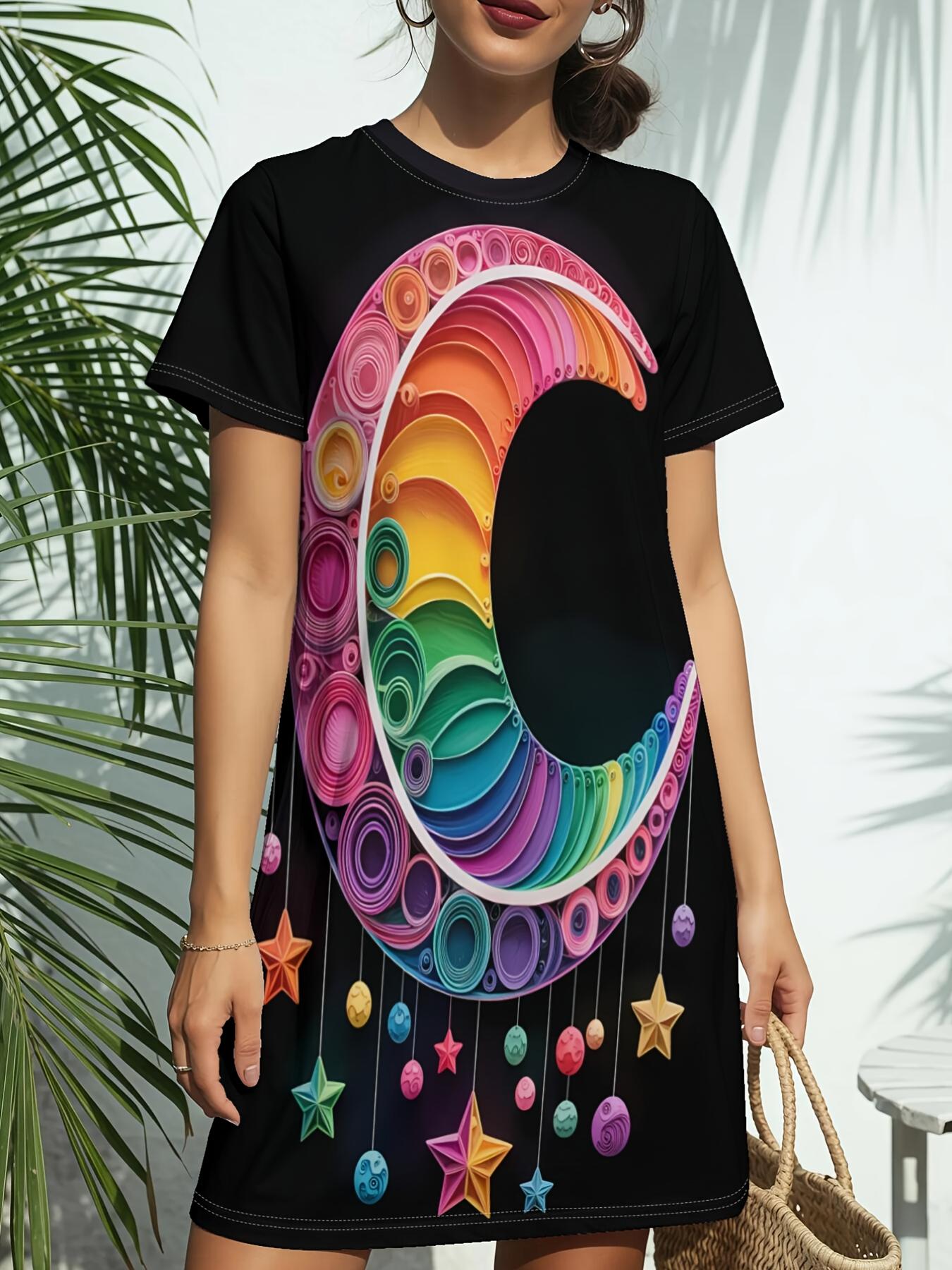 Women s New Crew Neck Short Sleeve T-Shirt Dress. American Trend Digital Print. Casual ; Versatile for Spring and Summer. Elegant ; Chic Women s Drs 5XL дубильна кора
Women s New Crew Neck Short Sleeve T-Shirt Dress. American Trend Digital Print. Casual ; Versatile for Spring and Summer. Elegant ; Chic Women s Drs 5XL дубильна кора