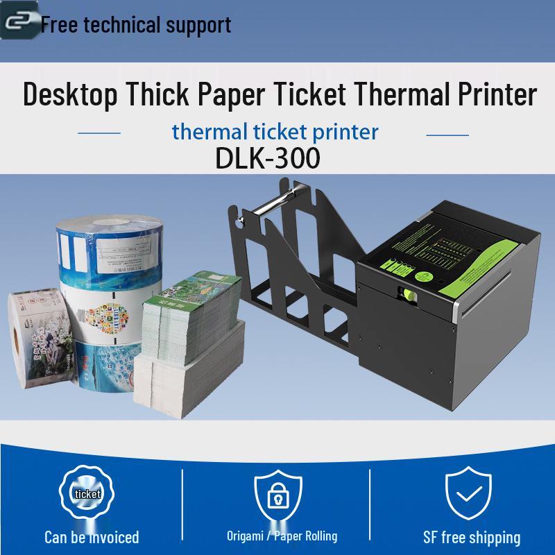 DLK-300 Thermal Printer for Thick Paper: Ideal for Exhibition, Concert, Scenic Spot, and Air Tickets.
DLK-300 Thermal Printer for Thick Paper: Ideal for Exhibition, Concert, Scenic Spot, and Air Tickets.