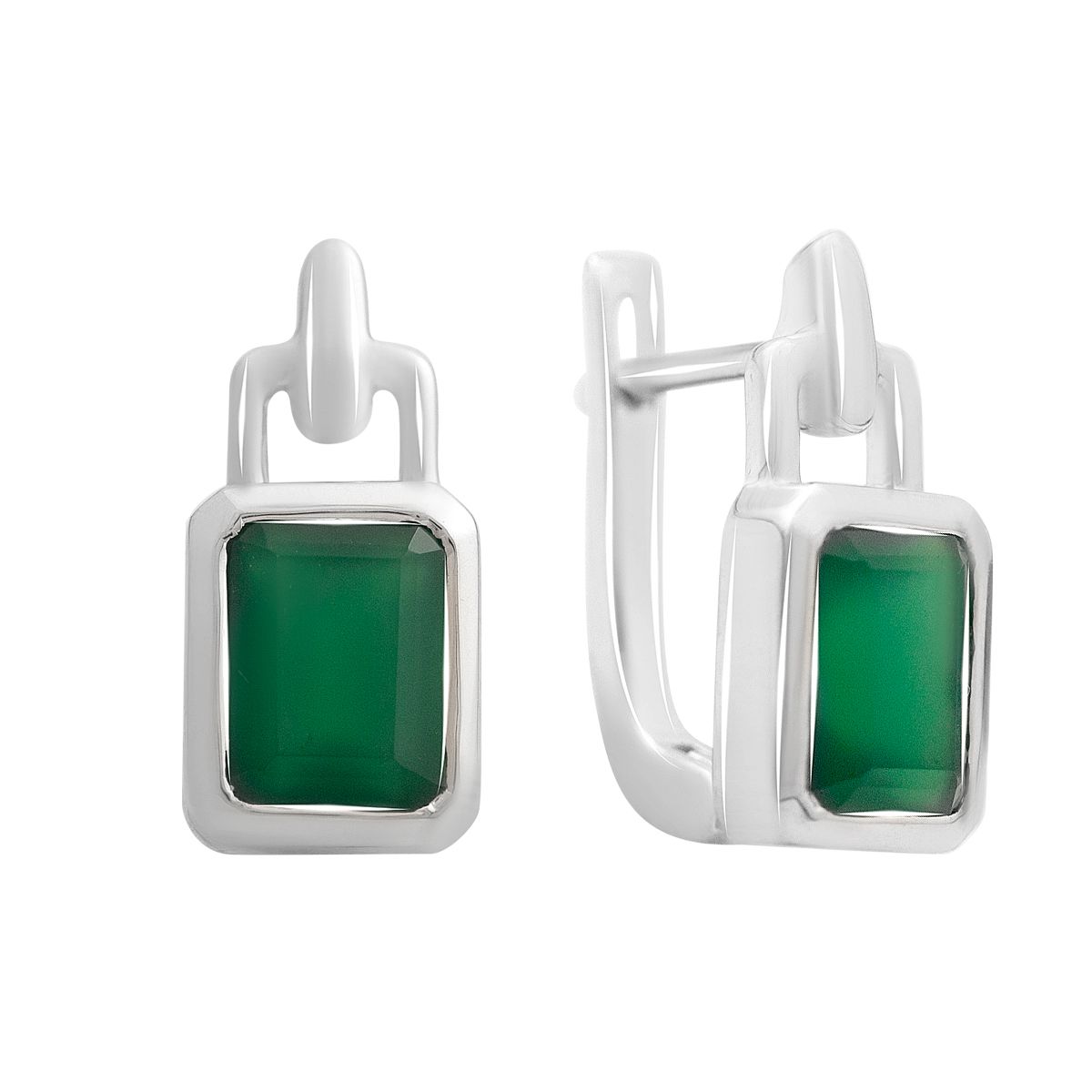 Срібні сережки з натуральним агатом 2.938ct (2174059) смарагдовий
Срібні сережки з натуральним агатом 2.938ct (2174059) смарагдовий