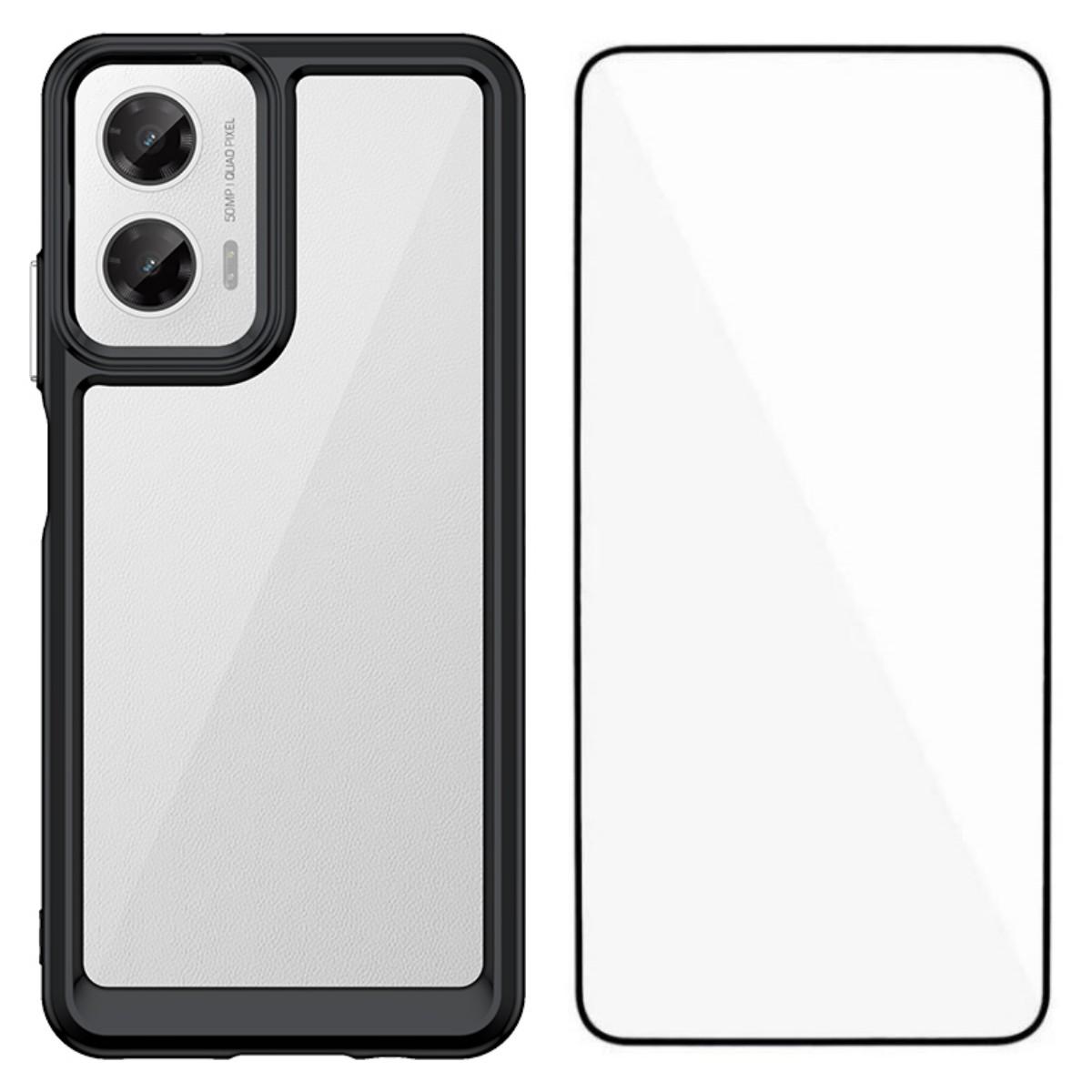 For Motorola Moto G35 5G Phone Case WANLONFENG XC Series TPU Acrylic Cover with Tempered Glass (Big Lens Hole) Black
For Motorola Moto G35 5G Phone Case WANLONFENG XC Series TPU Acrylic Cover with Tempered Glass (Big Lens Hole) Black