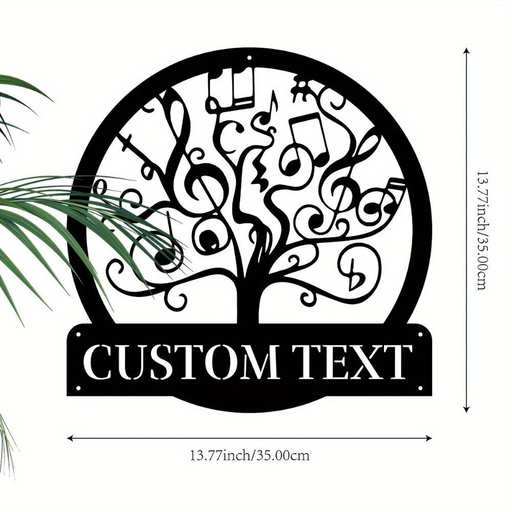 Metal Wall Art Tree of Music Notes Personalized Family Name Sign Home Office Decor TYDZ002996
Metal Wall Art Tree of Music Notes Personalized Family Name Sign Home Office Decor TYDZ002996