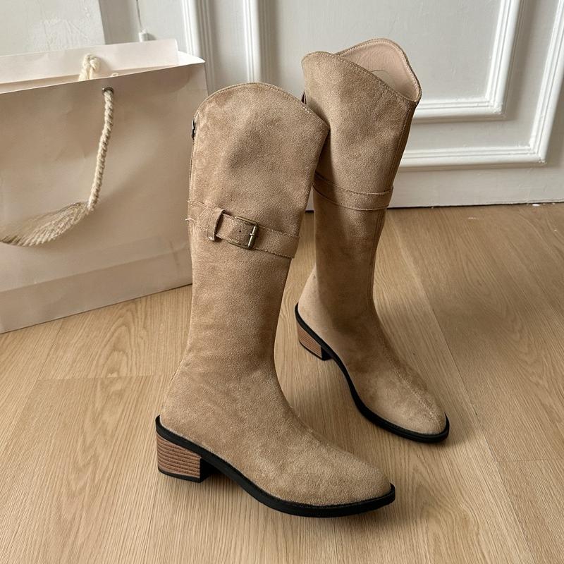 Round Toe Suede Tall Boots 2026 Fashion Sleeve Belt Buckle Soft Sole Non-Slip Wear-Resistant Block Heel Shoes 35 хаки
Round Toe Suede Tall Boots 2026 Fashion Sleeve Belt Buckle Soft Sole Non-Slip Wear-Resistant Block Heel Shoes 35 хаки