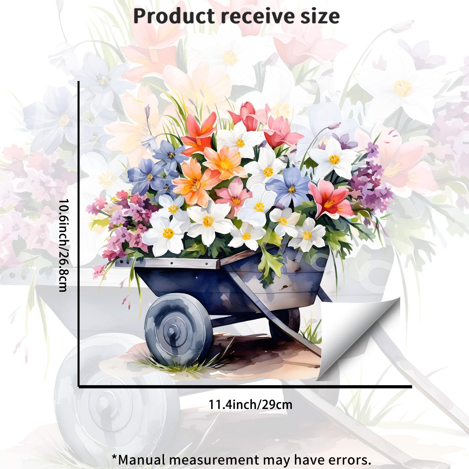Floral Handcart Static Cling Glass Sticker for Living Room Bedroom Study Wall Decor 29x27cm різнокольоровий
Floral Handcart Static Cling Glass Sticker for Living Room Bedroom Study Wall Decor 29x27cm різнокольоровий