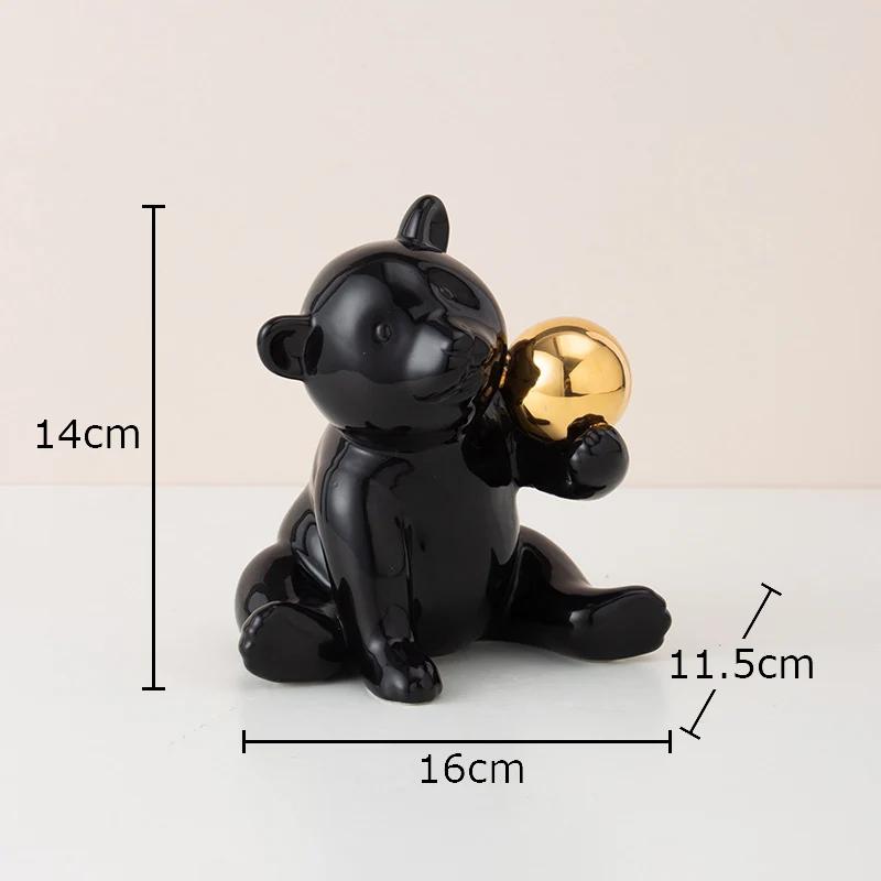 Cute Black Bear Ceramic Sculpture Modern Crafts Ornaments Desk Decoration Abstract Artwork Bear Statue Room Aesthetic Decor
Cute Black Bear Ceramic Sculpture Modern Crafts Ornaments Desk Decoration Abstract Artwork Bear Statue Room Aesthetic Decor