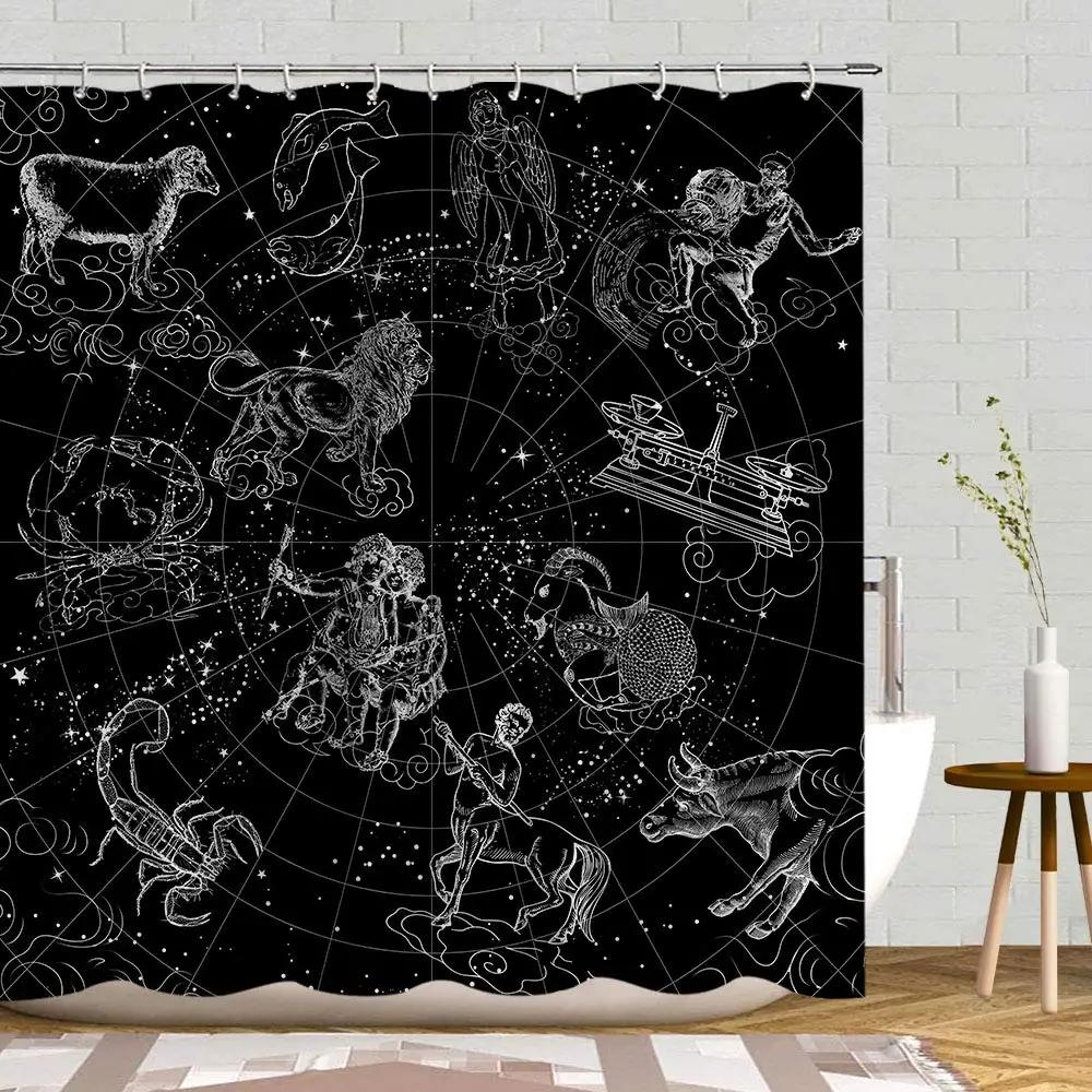 Astrology Shower Curtain Planetarium Themed Astronomical Image Of Constellations With Horoscopes Cloth Fabric Bathroom Decor Set W60H190(CM)-1 Pcs
Astrology Shower Curtain Planetarium Themed Astronomical Image Of Constellations With Horoscopes Cloth Fabric Bathroom Decor Set W60H190(CM)-1 Pcs
