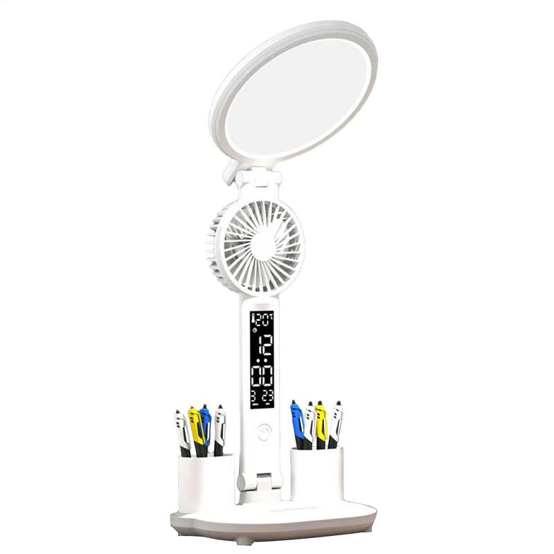 Desk Reading Lamp With Fan Cool Breeze Lamp With Fan Touch Control Stepless Dimmable Light With Phone And Pen Holder For M белый
Desk Reading Lamp With Fan Cool Breeze Lamp With Fan Touch Control Stepless Dimmable Light With Phone And Pen Holder For M белый