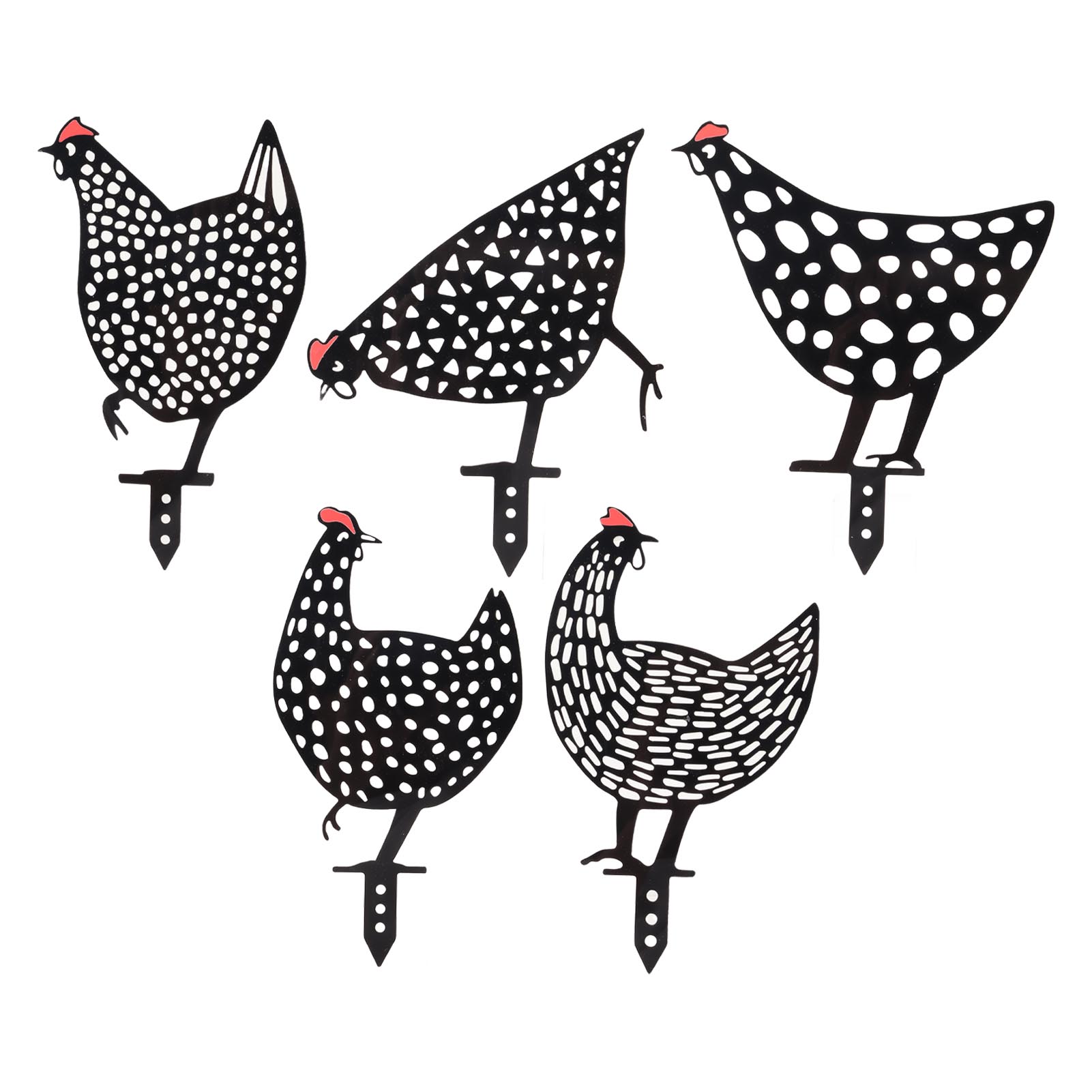 5Pcs Rooster Silhouette Acrylic Hollowed Assorted Style Rich Details Black Rooster Stakes for
5Pcs Rooster Silhouette Acrylic Hollowed Assorted Style Rich Details Black Rooster Stakes for