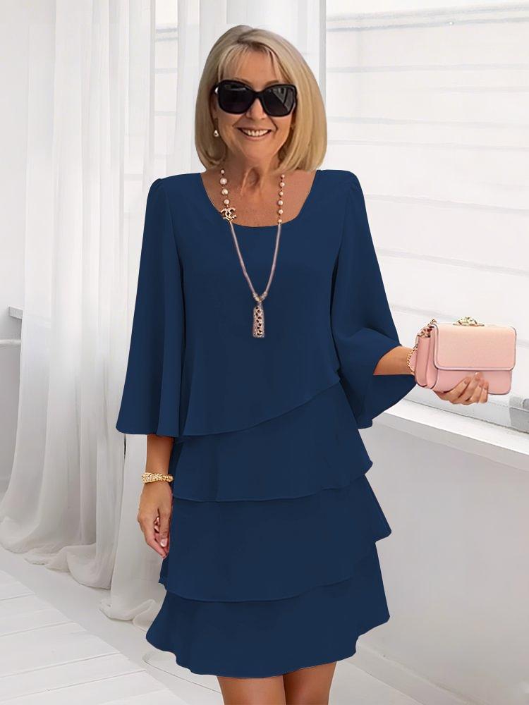 Chinese New Year Summer Fashion Cake Dress Women s Temperament Loose and Skinny Crew Neck Dress Women XXXL Темно-синій
Chinese New Year Summer Fashion Cake Dress Women s Temperament Loose and Skinny Crew Neck Dress Women XXXL Темно-синій