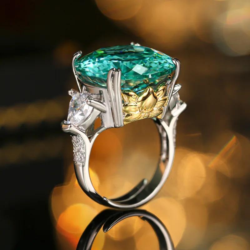 Vintage Two Tone Paraiba Teal Green Jewelry 18*20mm Oval Cut Adjustable Ring Pendant Necklace with Sparkling CZ Accents Gift One size
Vintage Two Tone Paraiba Teal Green Jewelry 18*20mm Oval Cut Adjustable Ring Pendant Necklace with Sparkling CZ Accents Gift One size
