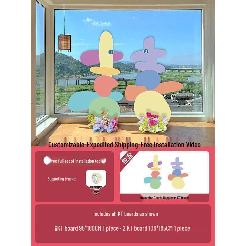 Dopamine Engagement Banquet Korean Wedding Double Happiness Wall Decoration 【Dopamine Style Package】
Dopamine Engagement Banquet Korean Wedding Double Happiness Wall Decoration 【Dopamine Style Package】