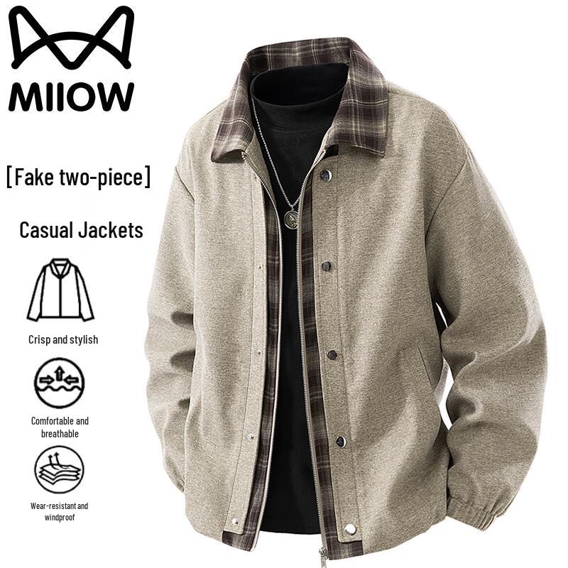 Mao Ren Men s Stand Collar Faux Two-Piece Casual Jacket XL
Mao Ren Men s Stand Collar Faux Two-Piece Casual Jacket XL
