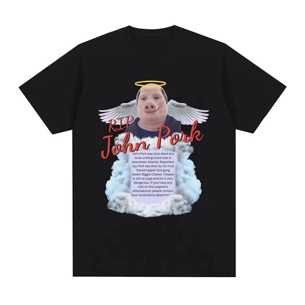 SpringSummer 2026 RIP John Pork Funny Humor T Shirt Mens Fashion Vintage Tops Cotton Short Sleeve Tee Nostalgic Casual 4XL
SpringSummer 2026 RIP John Pork Funny Humor T Shirt Mens Fashion Vintage Tops Cotton Short Sleeve Tee Nostalgic Casual 4XL
