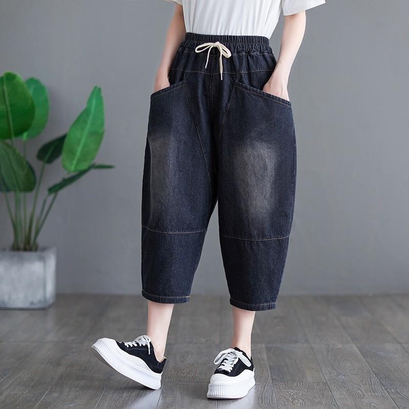 2025 summer new drawstring elastic waist loose casual wide-leg pants women s solid color seven-point jeans M чорний
2025 summer new drawstring elastic waist loose casual wide-leg pants women s solid color seven-point jeans M чорний