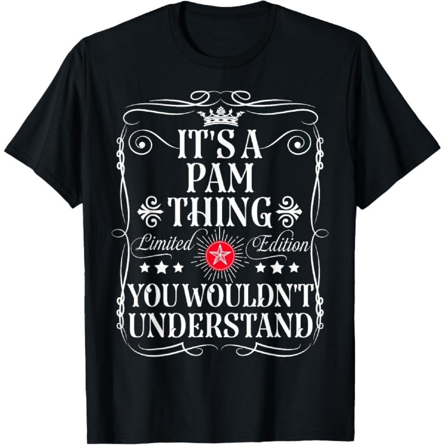 Unisex-Adult Pam Name T-Shirt Black Small Crew Neck Short Sleeve T-Shirt XXXXXL різнокольоровий
Unisex-Adult Pam Name T-Shirt Black Small Crew Neck Short Sleeve T-Shirt XXXXXL різнокольоровий