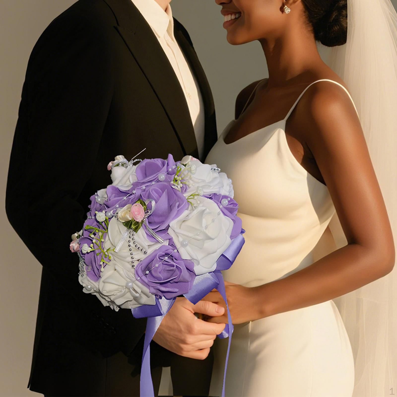 Bridal Toss Bouquet with Artificial Rose Flower for Centerpieces And Ceremony фіолетовий
Bridal Toss Bouquet with Artificial Rose Flower for Centerpieces And Ceremony фіолетовий