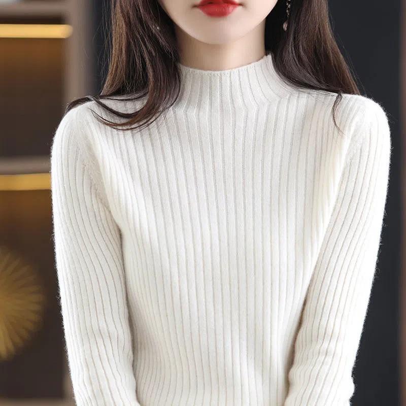 Solid color semi-turtleneck bottoming shirt women s inner high-end sense fashion versatile vertical stripe slim-fit knitted sweater spring 2043-252 (average size) білий
Solid color semi-turtleneck bottoming shirt women s inner high-end sense fashion versatile vertical stripe slim-fit knitted sweater spring 2043-252 (average size) білий