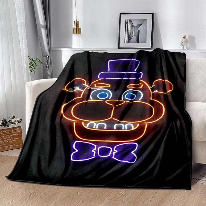 Neon Style Bear Character Print Flannel Blanket, Horror Game Inspired Throw Blanket 80cm x 120cm
Neon Style Bear Character Print Flannel Blanket, Horror Game Inspired Throw Blanket 80cm x 120cm