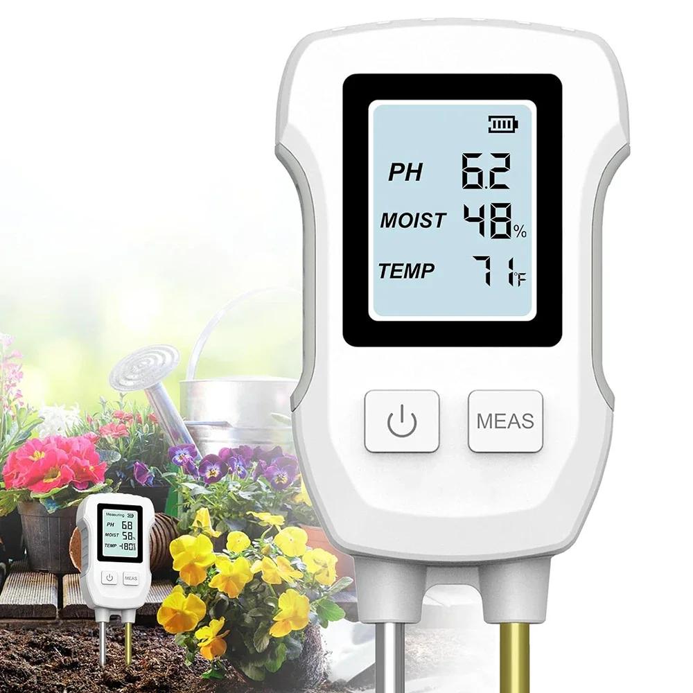3-in-1 Soil Tester with Backlit LCD Screen, PH Moisture Temperature Meter for Plants, Garden Lawn Farm Soil Testing Device
3-in-1 Soil Tester with Backlit LCD Screen, PH Moisture Temperature Meter for Plants, Garden Lawn Farm Soil Testing Device