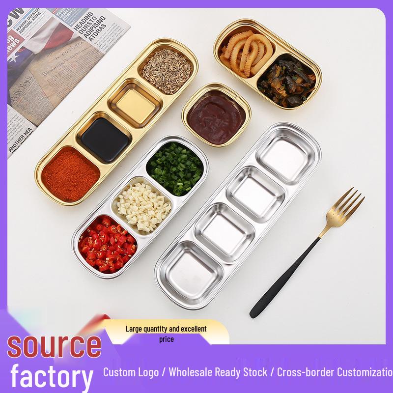 304 Stainless Steel Compartmented Seasoning Dish for Korean BBQ: Golden Dipping Sauce Dish with Two or Three Compartments. 201 Stainless Steel Single Compartment серебряный
304 Stainless Steel Compartmented Seasoning Dish for Korean BBQ: Golden Dipping Sauce Dish with Two or Three Compartments. 201 Stainless Steel Single Compartment серебряный