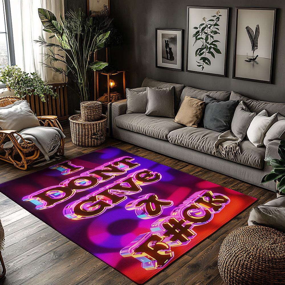 Bold Statement Area Rug, Purple Red I Don t Give A Fuck Carpet, Soft Non-Slip Sofa Mat for Edgy Living Room Decor 50x80cm
Bold Statement Area Rug, Purple Red I Don t Give A Fuck Carpet, Soft Non-Slip Sofa Mat for Edgy Living Room Decor 50x80cm