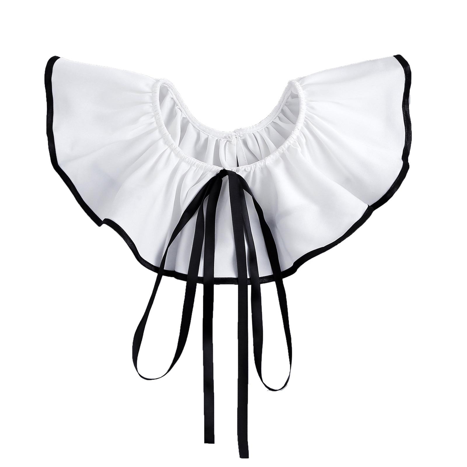Elegant False Collar Neck Accessory Laceup Tied Decorative Collar with Ruffle Design For Office Casual And Party Outfit 1
Elegant False Collar Neck Accessory Laceup Tied Decorative Collar with Ruffle Design For Office Casual And Party Outfit 1