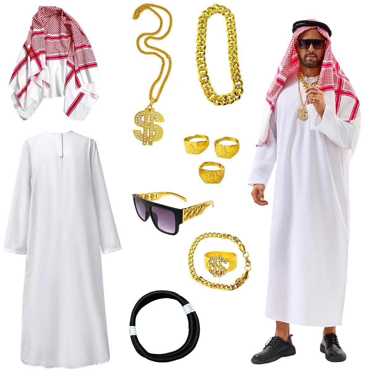 Martosa Arab Costume for Men, Oil Tycoon Costume, Billionaire King, Arab Clothing, Men s Arabic, Middle Eastern Ethnic Costume, Halloween Costume, Adu
Martosa Arab Costume for Men, Oil Tycoon Costume, Billionaire King, Arab Clothing, Men s Arabic, Middle Eastern Ethnic Costume, Halloween Costume, Adu