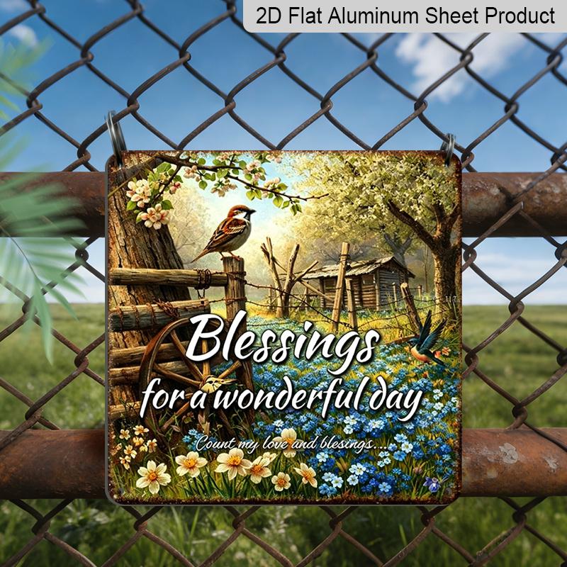 2D Flat - 1pc Vintage Aluminium Metal Sign, Outdoor Decorative Wall Sign, Retro Tin Sign Style, Kindness, Blessings for A Wonderful Day , Home Wall 20*20cm
2D Flat - 1pc Vintage Aluminium Metal Sign, Outdoor Decorative Wall Sign, Retro Tin Sign Style, Kindness, Blessings for A Wonderful Day , Home Wall 20*20cm