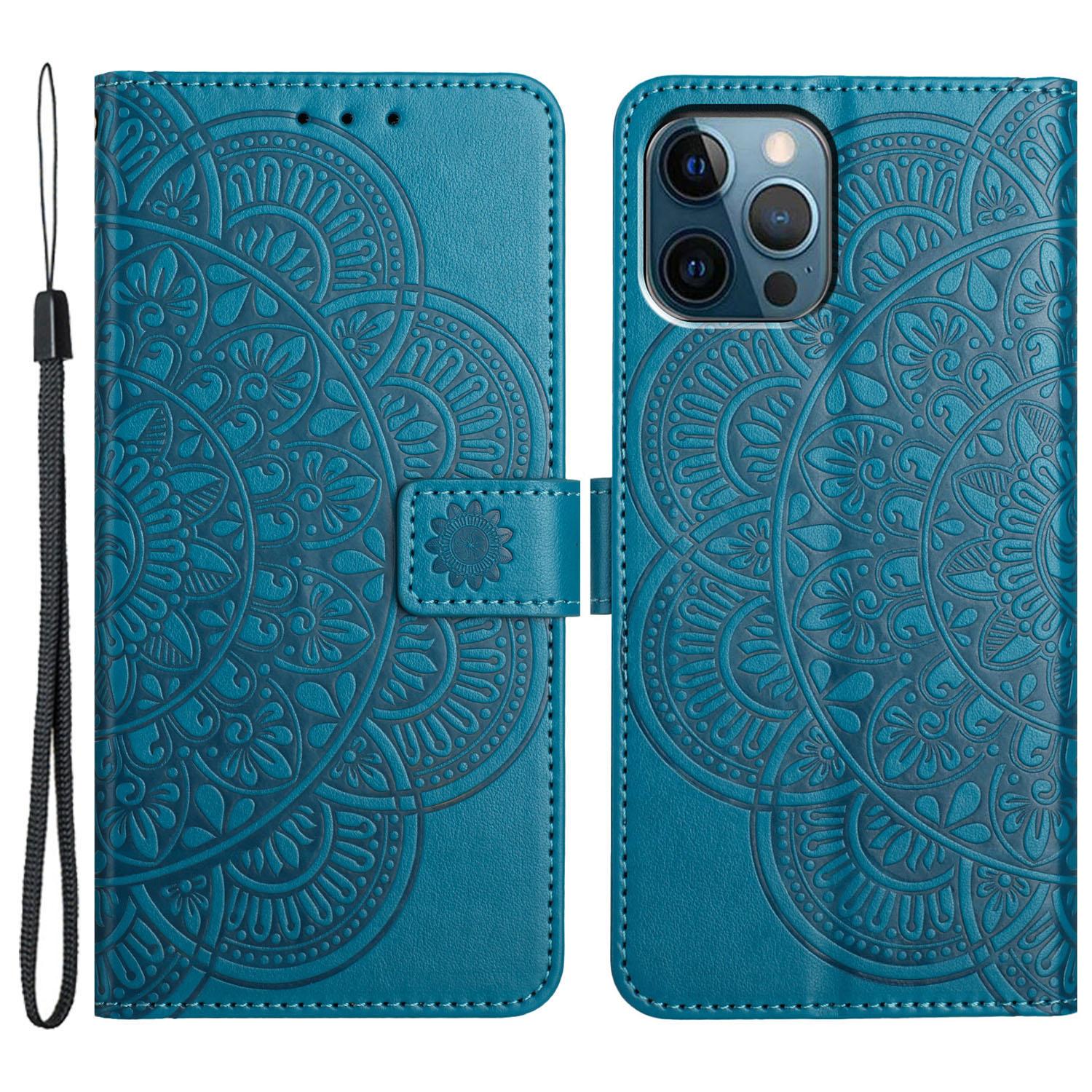For iPhone 16 Pro Case PU Leather Stand Wallet Phone Cover Mandala Imprinted Blue
For iPhone 16 Pro Case PU Leather Stand Wallet Phone Cover Mandala Imprinted Blue